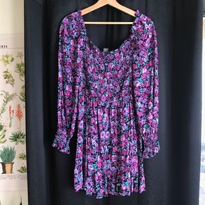 Purple Floral Cottage Dress